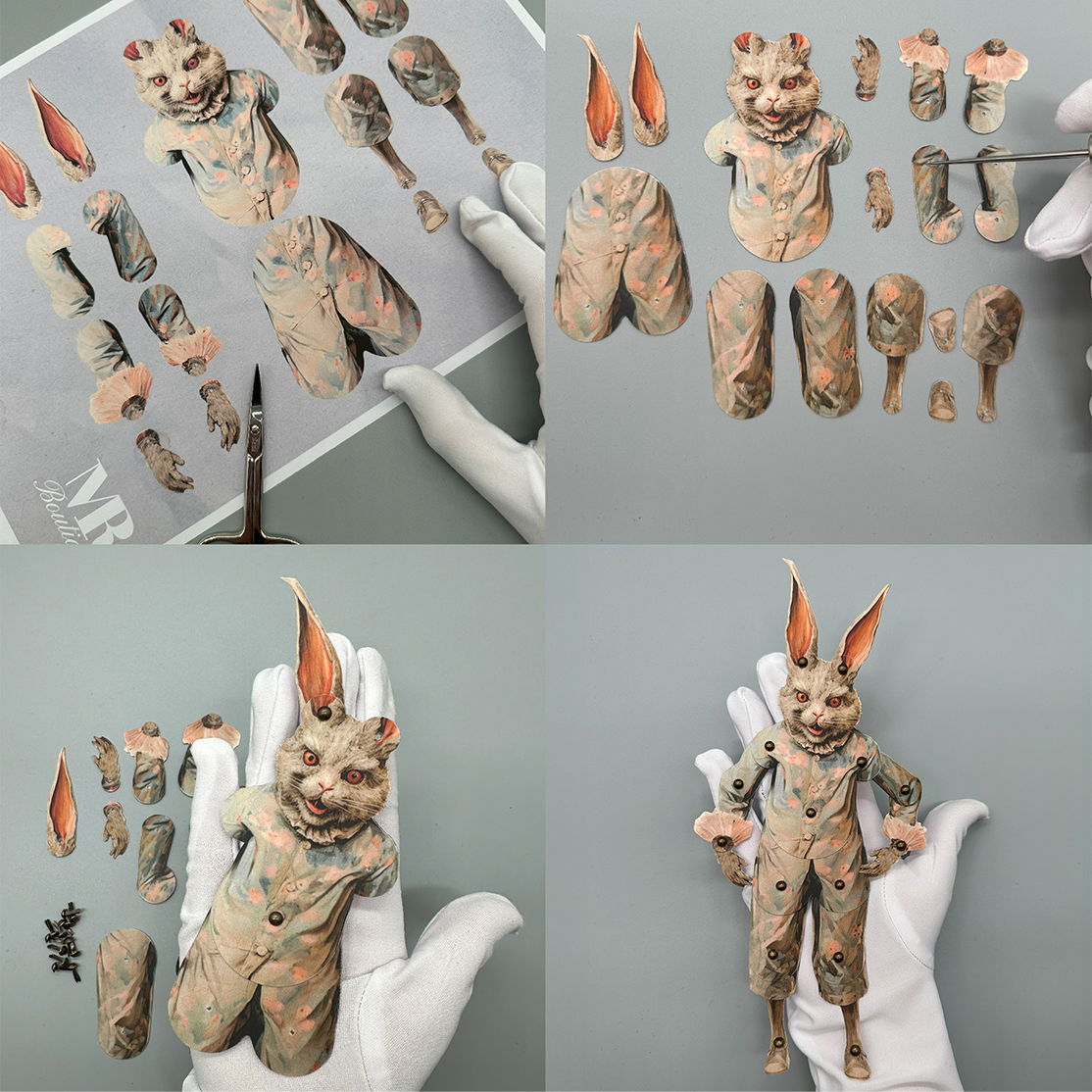 How to assemble a paper doll