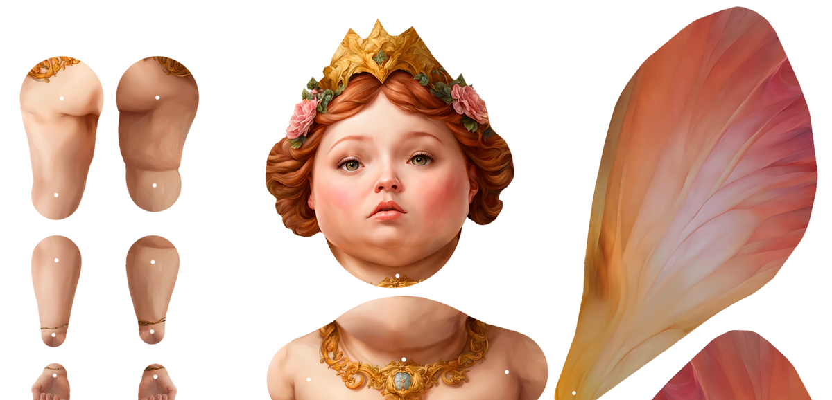AERIN the Fairy Queen Muñeca de Papel Articulada