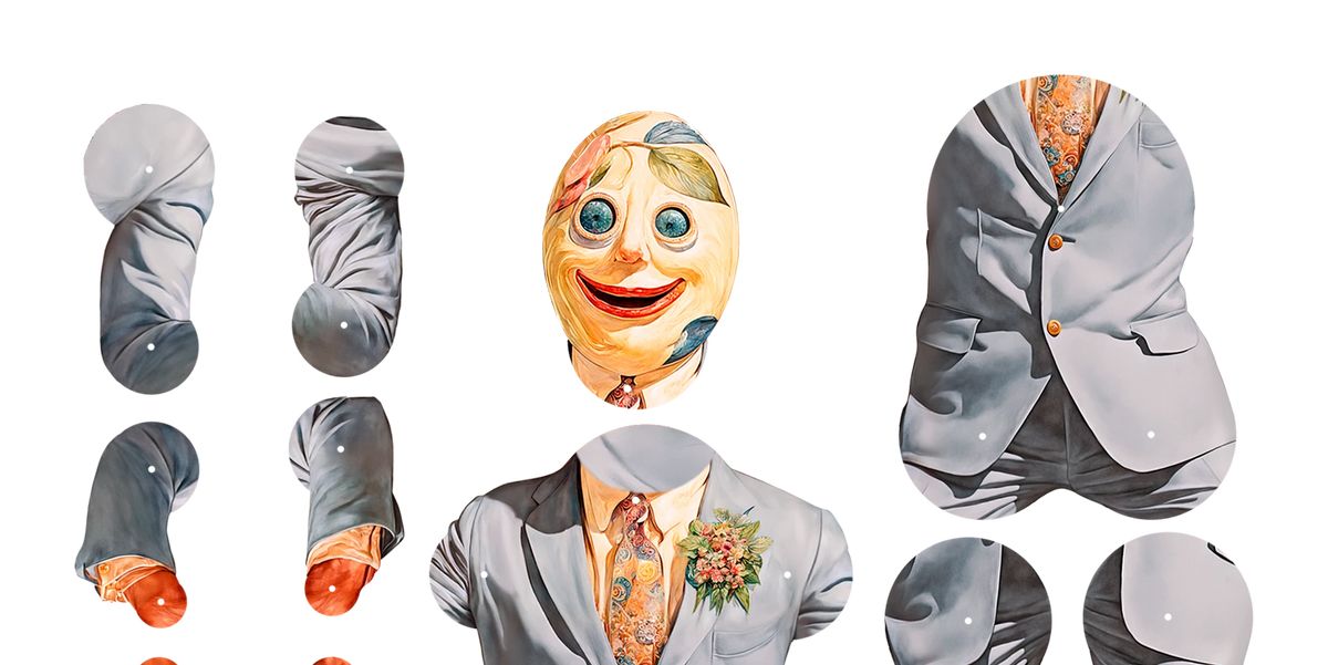 Bruno Egg Humpty Dumpty - Bewegliche Papierpuppe