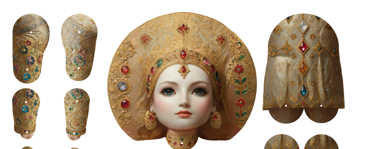 Ornate CELESTINA Movable Paper Doll
