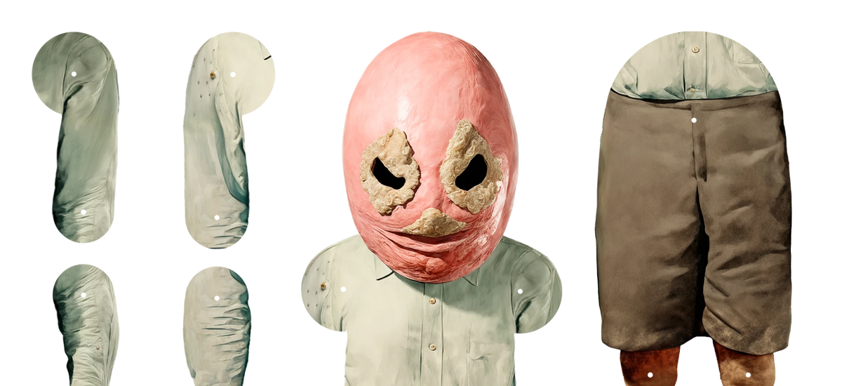 Chester Egg Poupée en Papier Articulée