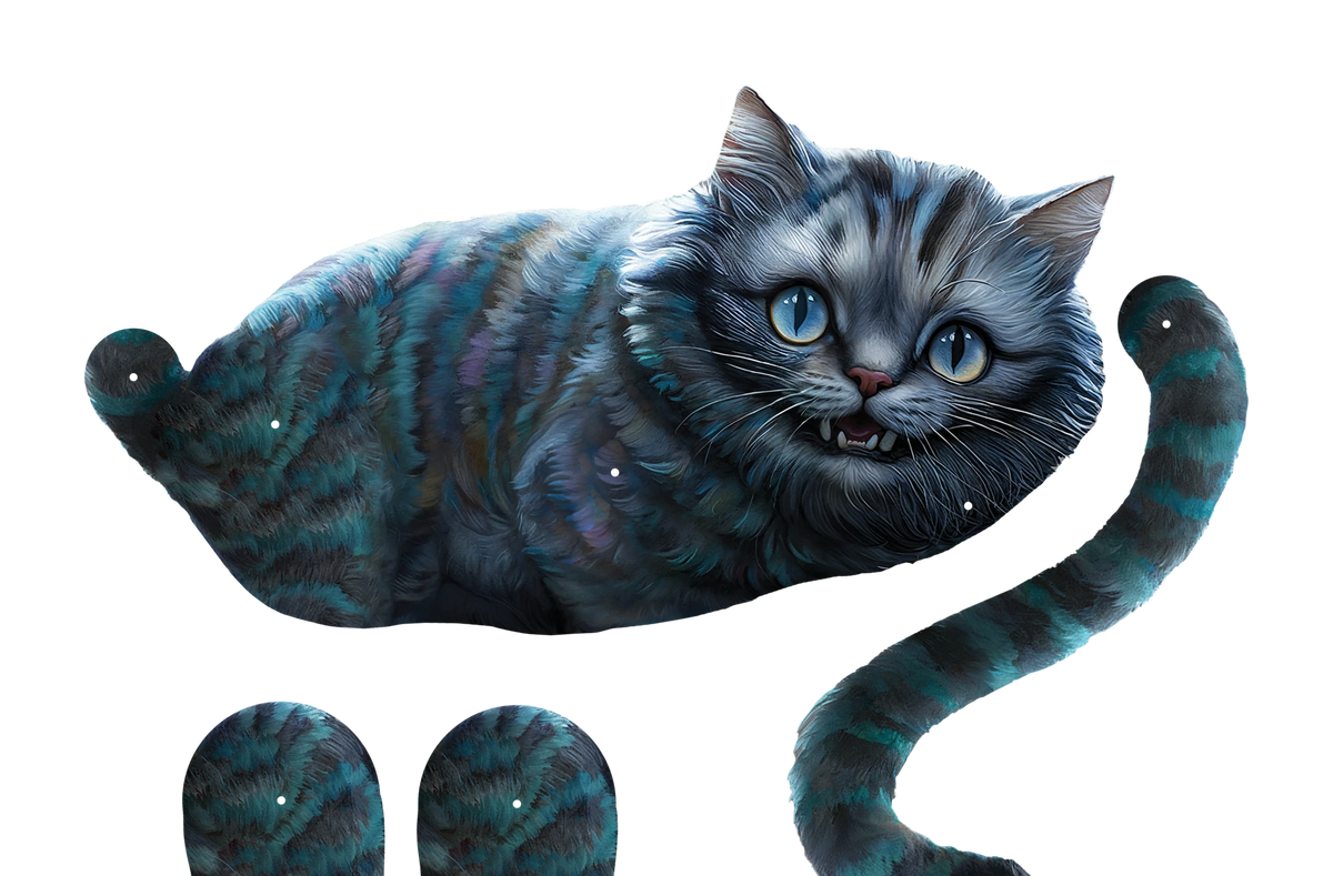 Cheshire Cat Poupée en Papier Articulée