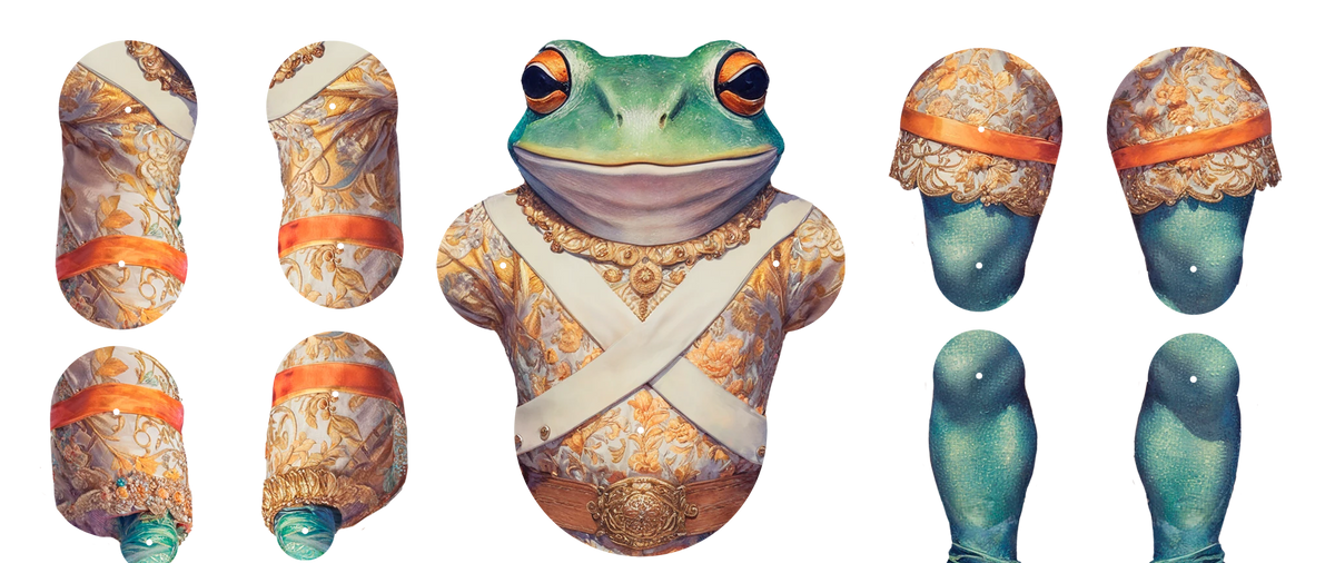 Croak Defender Bambola di Carta Articolata