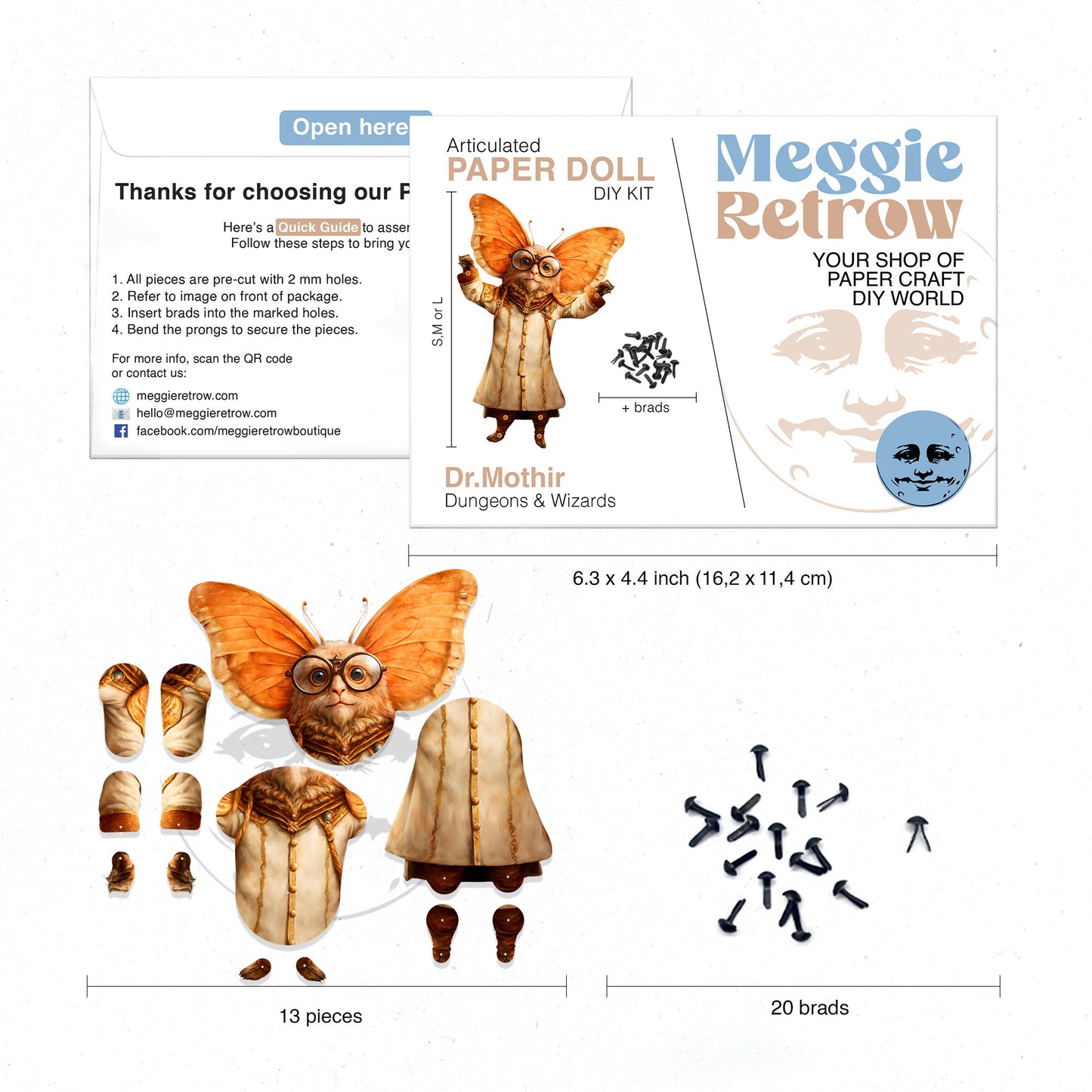 Bewegliche Dr. Mothir Papierpuppe DIY