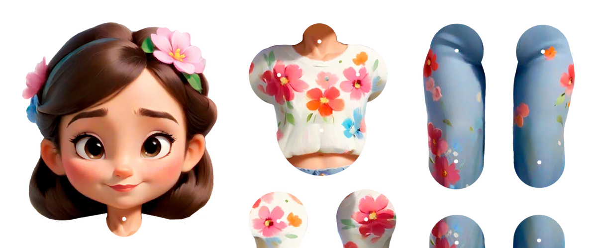 Emma Springtime Movable Paper Doll