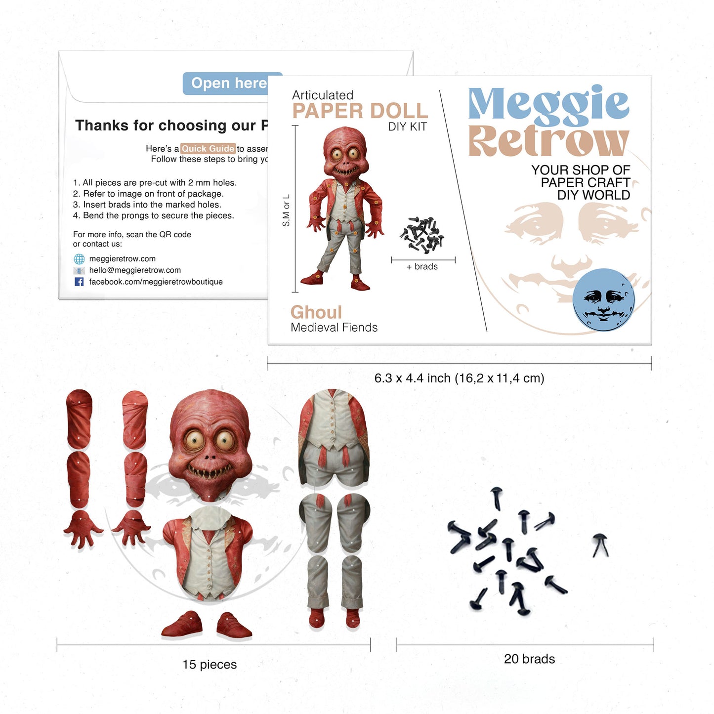 Ghul bewegliche Papierpuppe