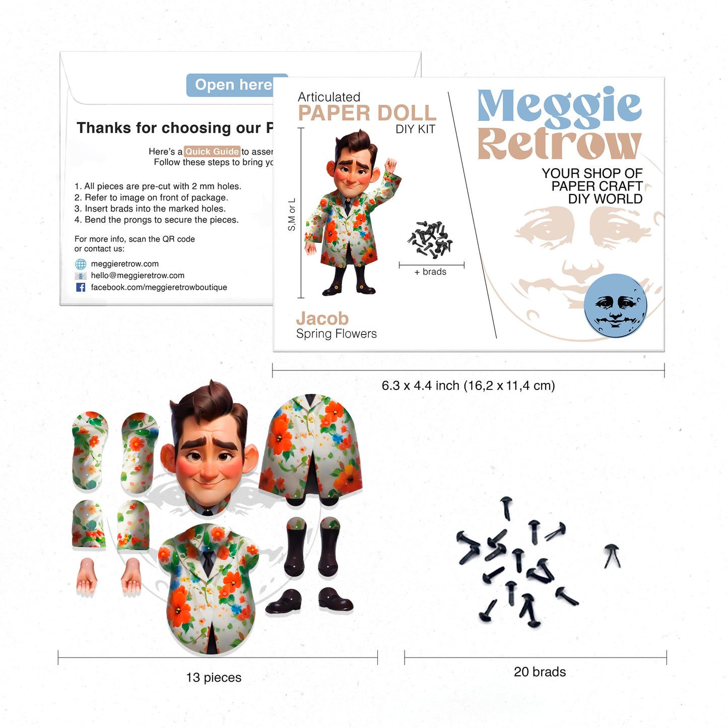 JACOBs Abenteuer - Gelenkige Papierpuppe