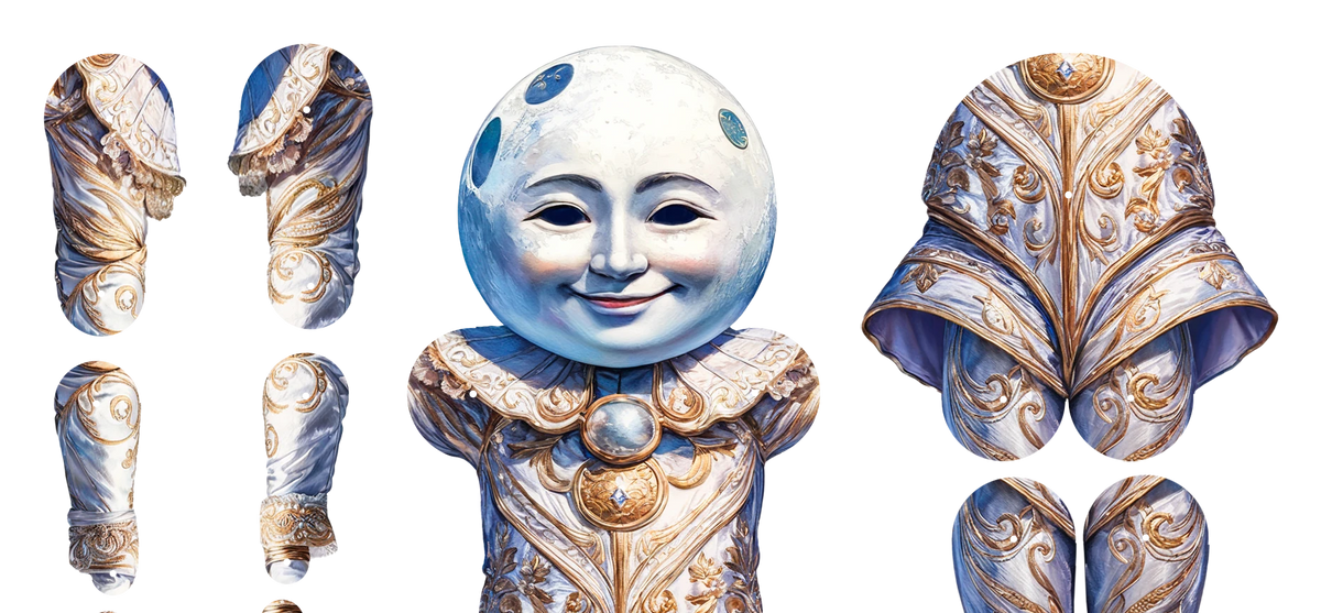 Lady-Moon Movable Paper Doll