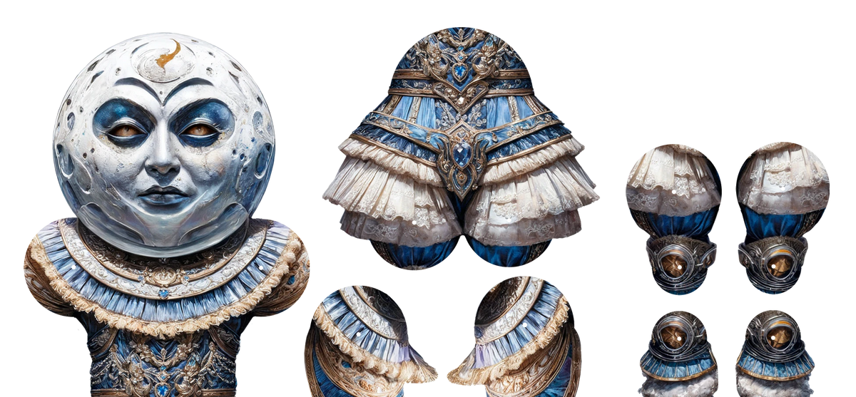 Moon-Man Ruchoma Lalka z Papieru