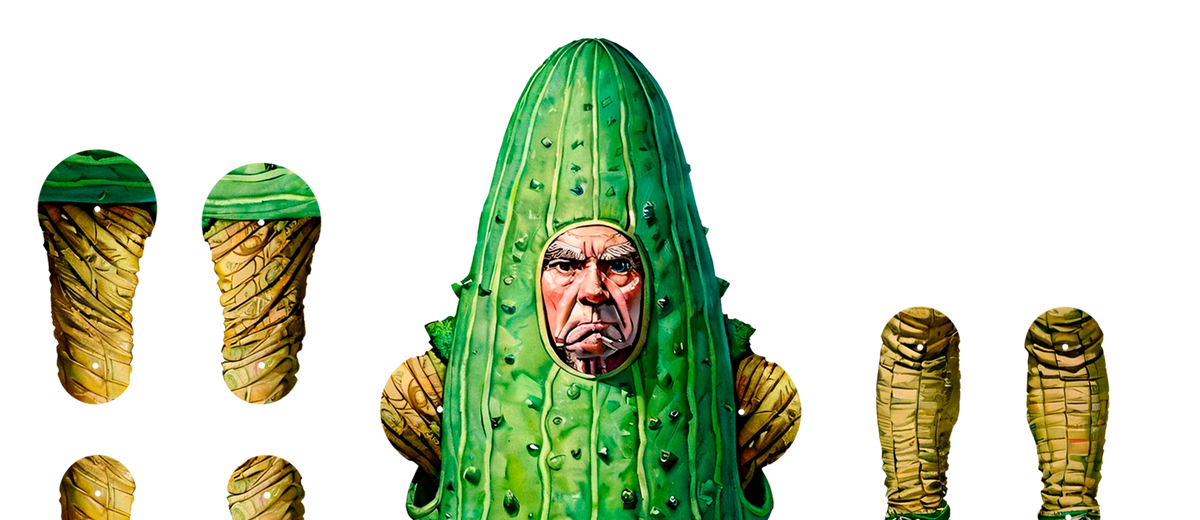 Mr. CUCUMBYS Whimsical Cucumber Man Doll