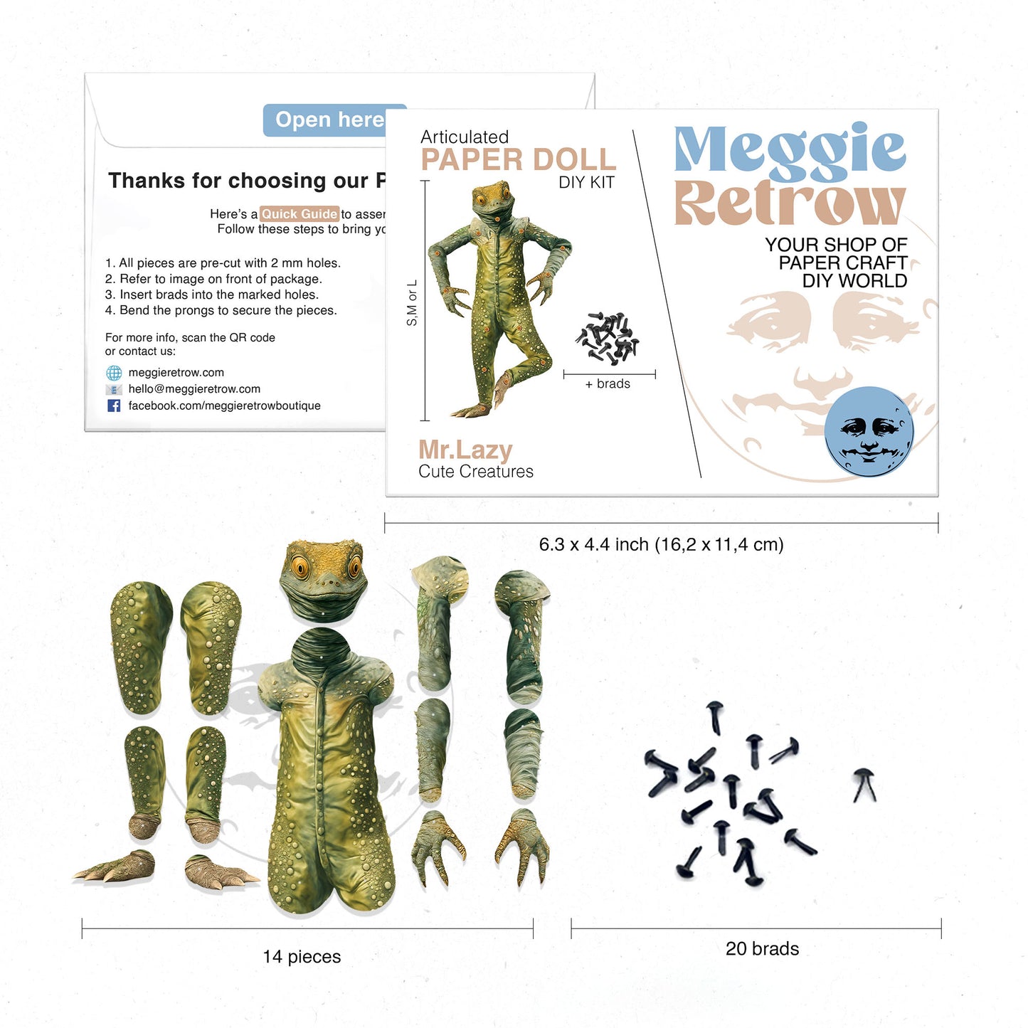 Mr. Lazy bewegliche Papierpuppe