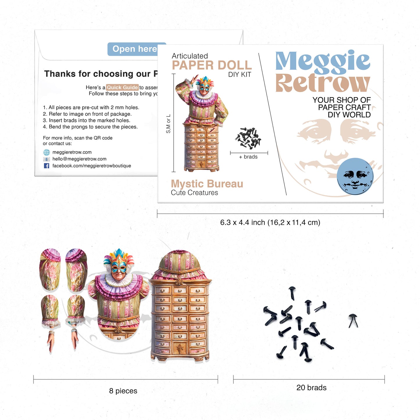 Bewegliche Papierpuppe von Mystic Bureau