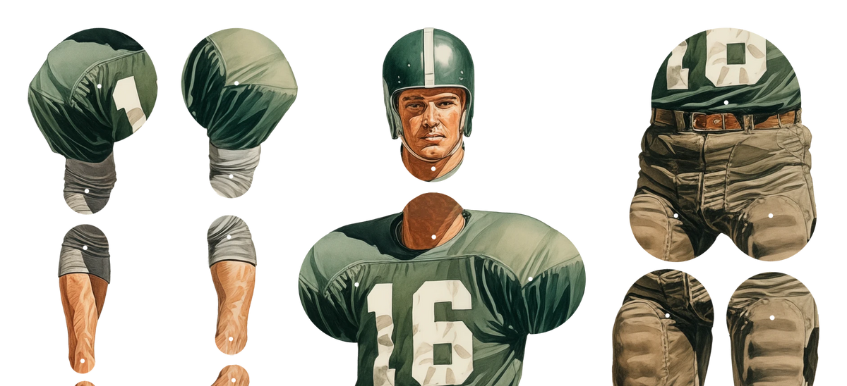 Offensive Guard Movable Paper Doll