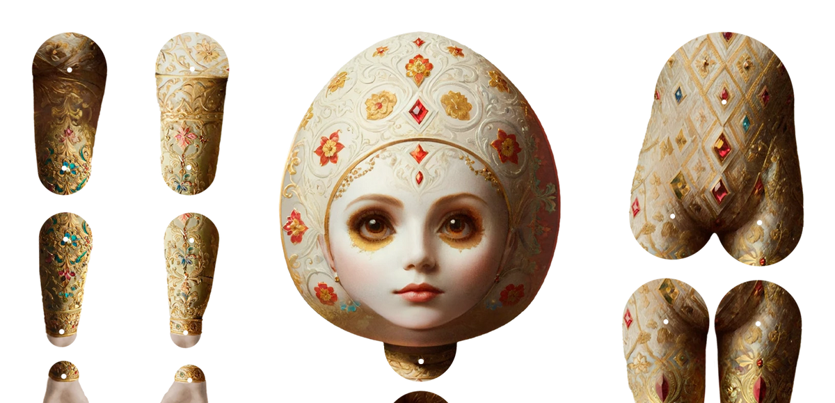ORABELLA Bambola di Carta Articolata