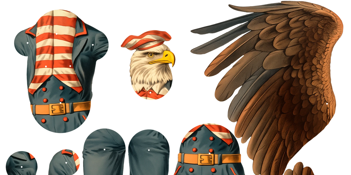 Patriot Talon Muñeca de Papel Articulada