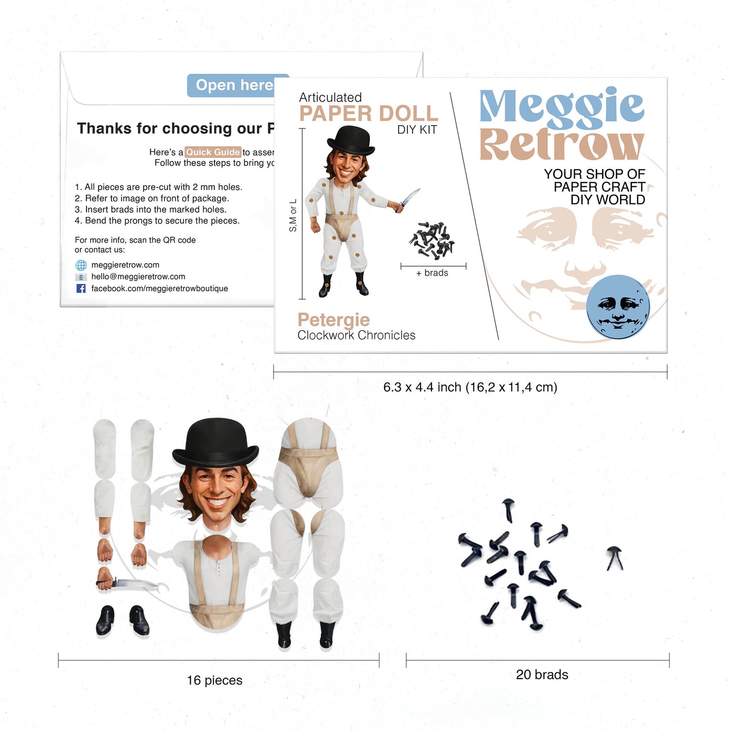 Bewegliche Papierpuppe von Petergie