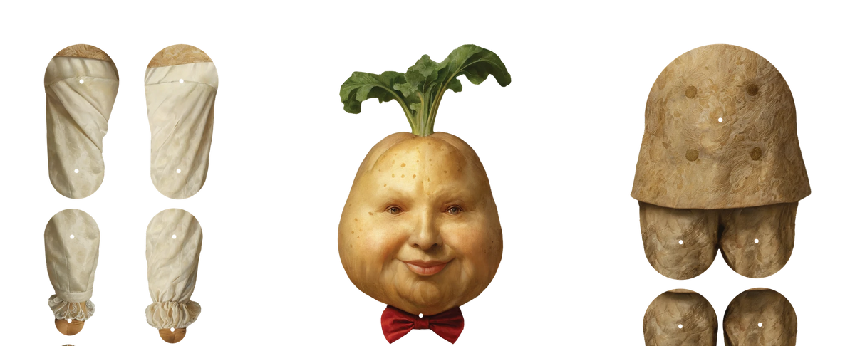 Potato Tom Poupée en Papier Articulée