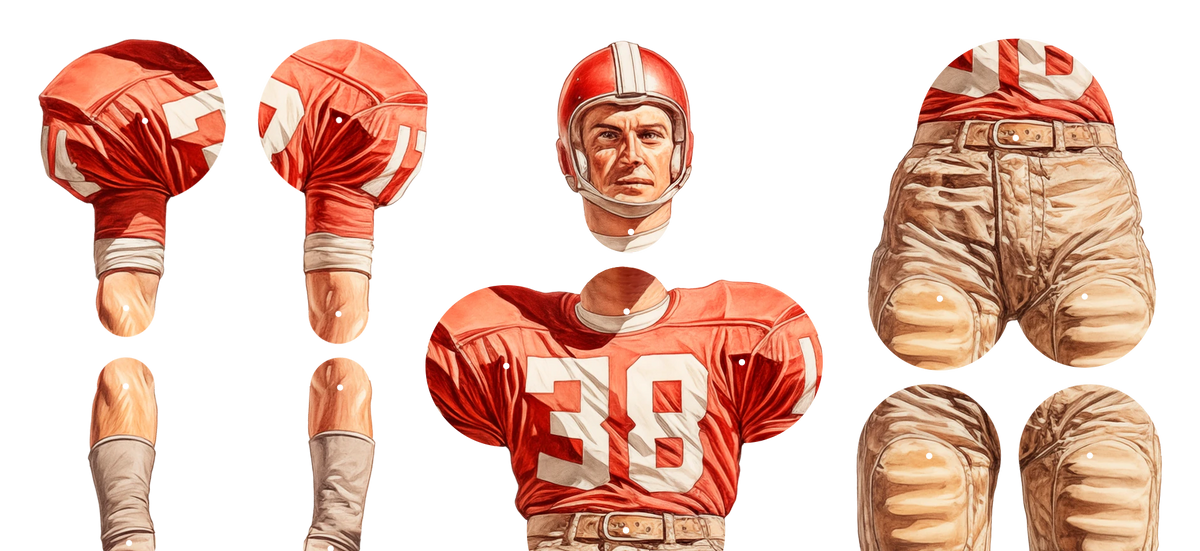 Quarterback Movable Paper Doll