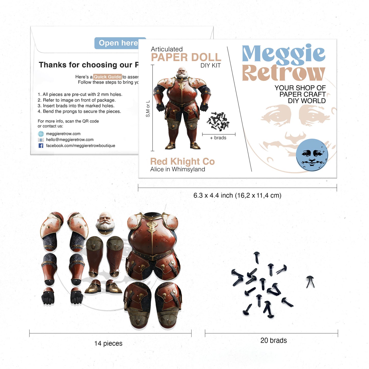 Bewegliche Papierpuppe von Red Knight Co.