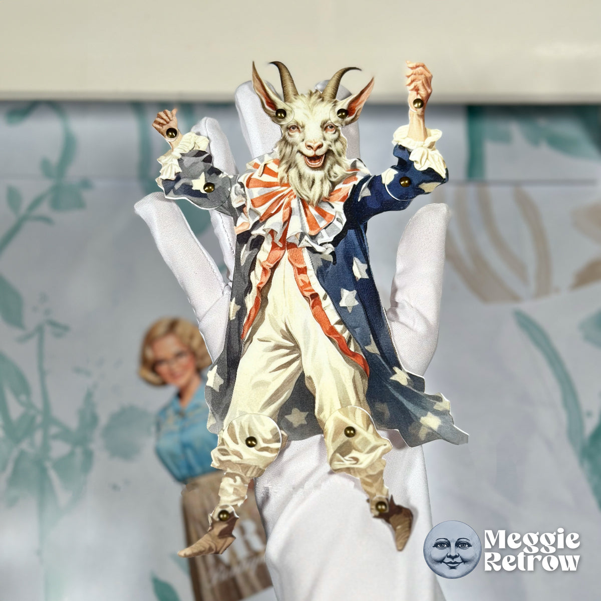ROCKY Festive Goat Movable Paper Doll