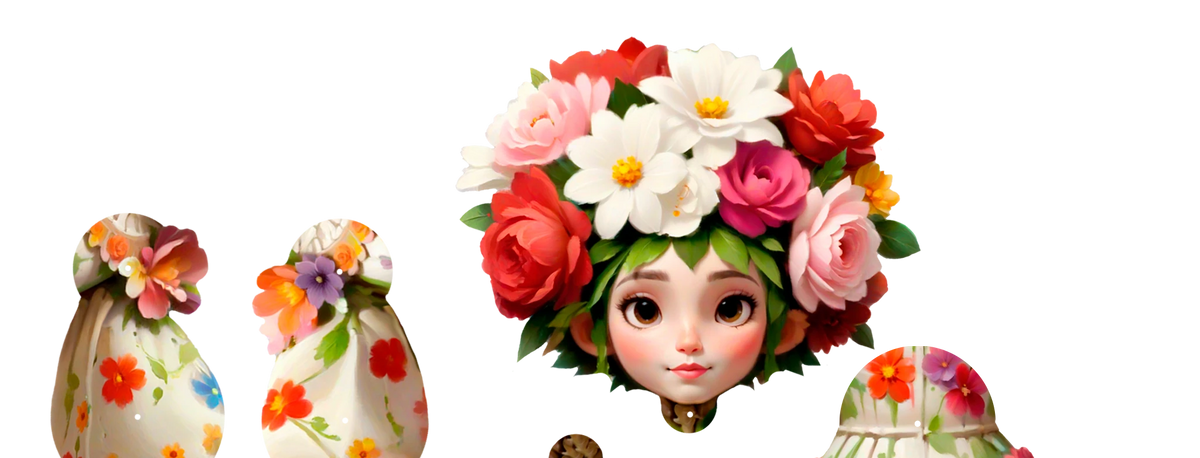 Sophia Flower Crown Movable Paper Doll