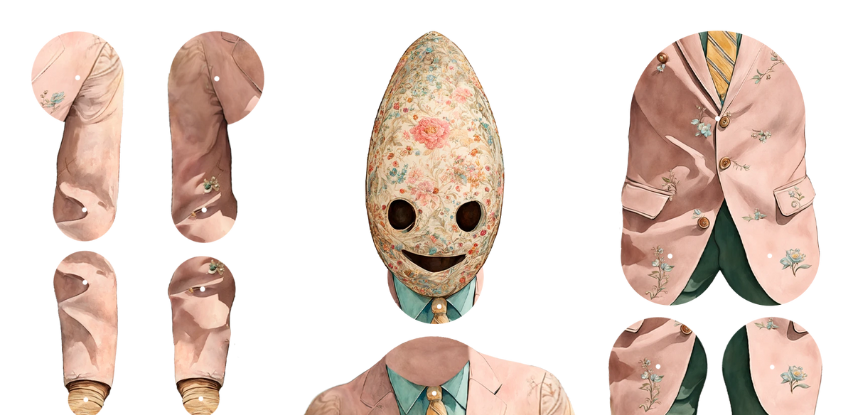 Squeez Egg Movable Paper Doll