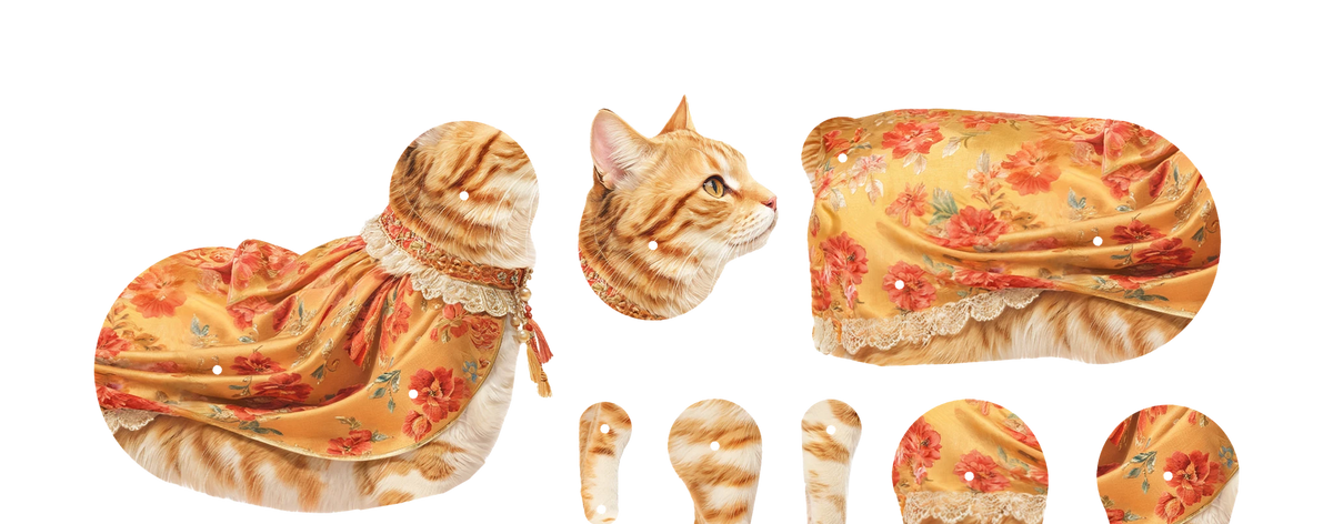 Tender Kitty Movable Paper Doll