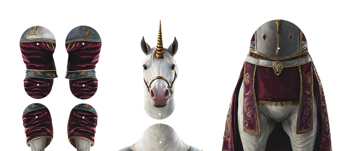 Unicorn Movable Paper Doll