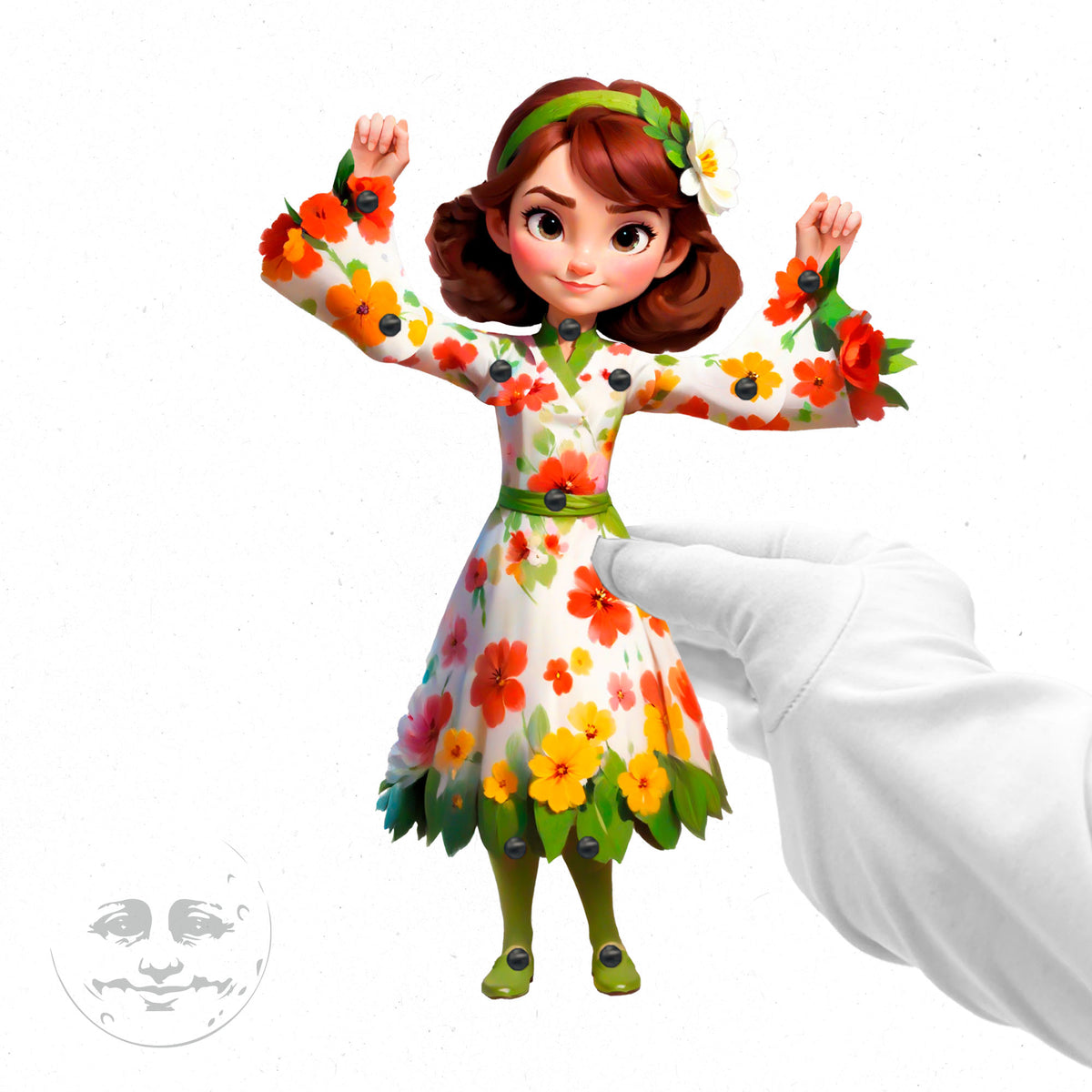 LILY – Bewegliche Papierpuppe