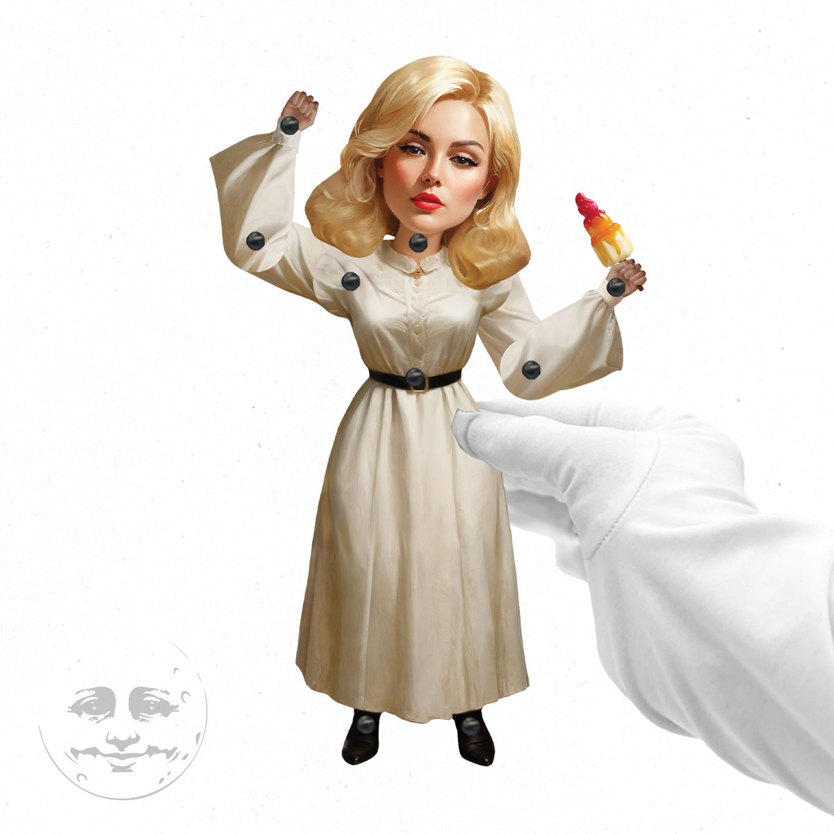 Bewegliche Papierpuppe Melisa