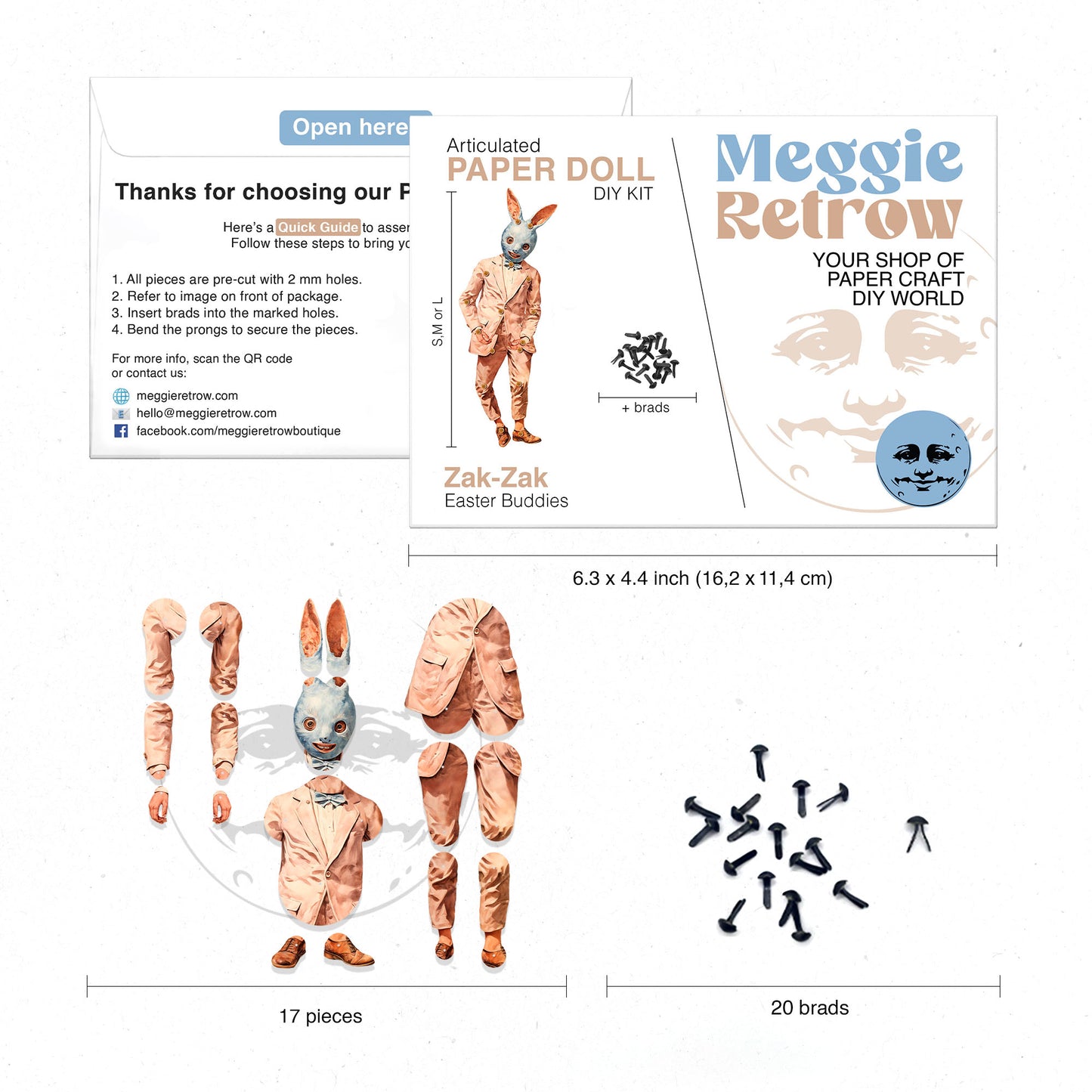 Zak-Zak, das rätselhafte Kaninchen-Bastelset