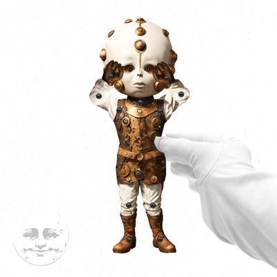 Steampunk Movable Doll with Golden Egg