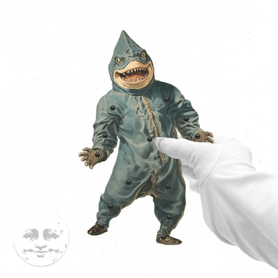 Mr. Sharky Movable Paper Doll