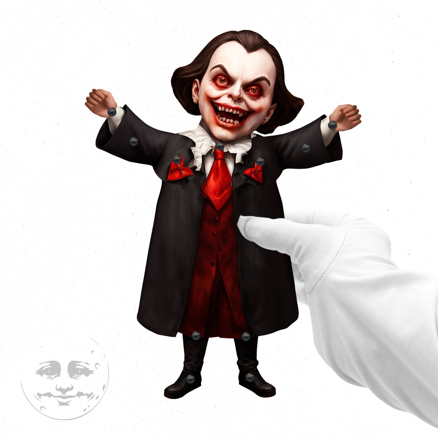 Lovable Scary Heart Dracula Doll