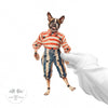 French Bulldog INDEPENDOG Movable Paper Doll