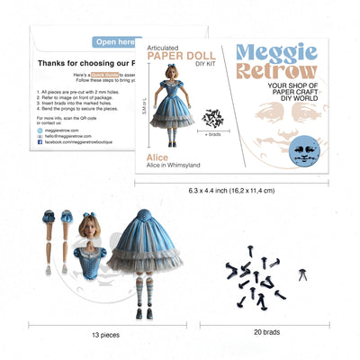 Alice Movable Paper Doll