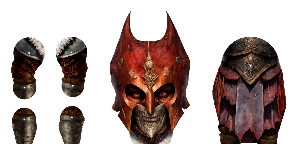 Blood Knight Ruchoma Lalka z Papieru
