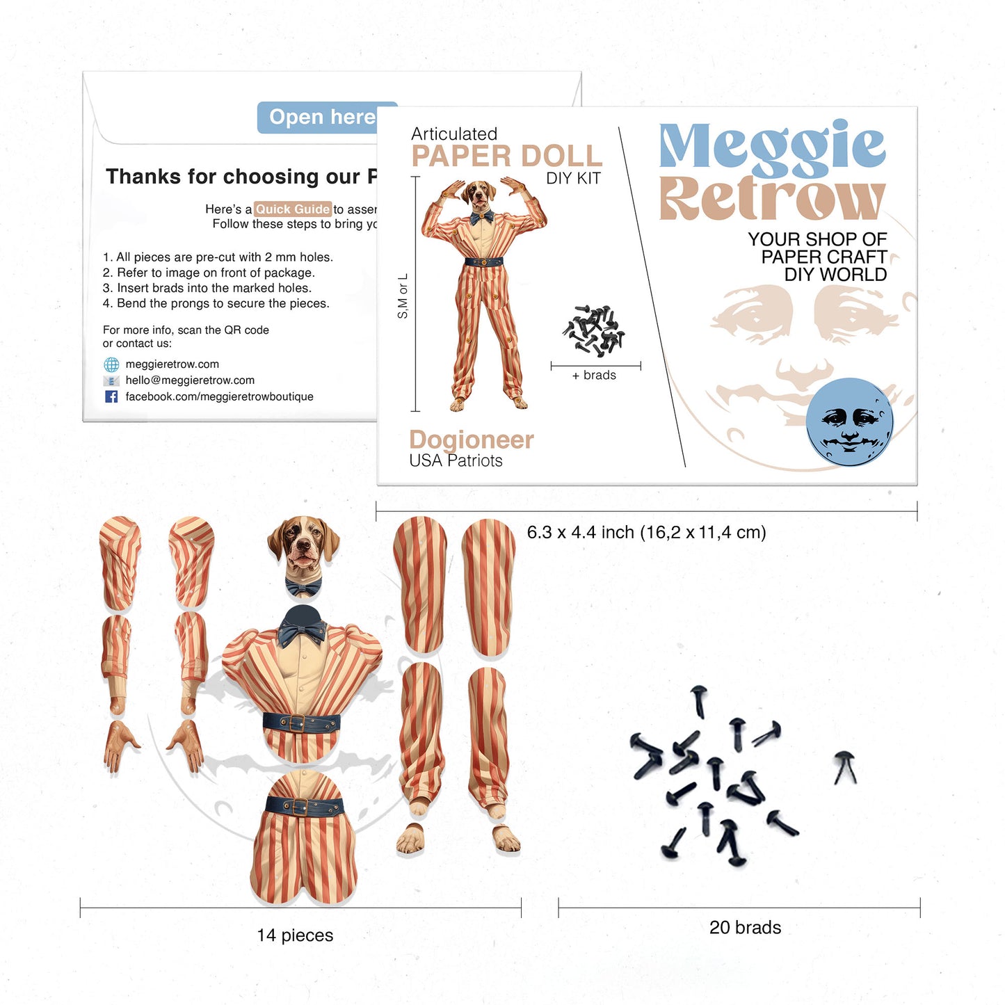 DOGIONEER Articulated Paper Doll Kit