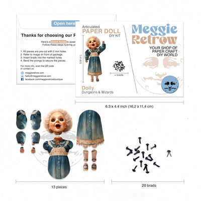 DIY Movable Dolly Paper Doll Kit