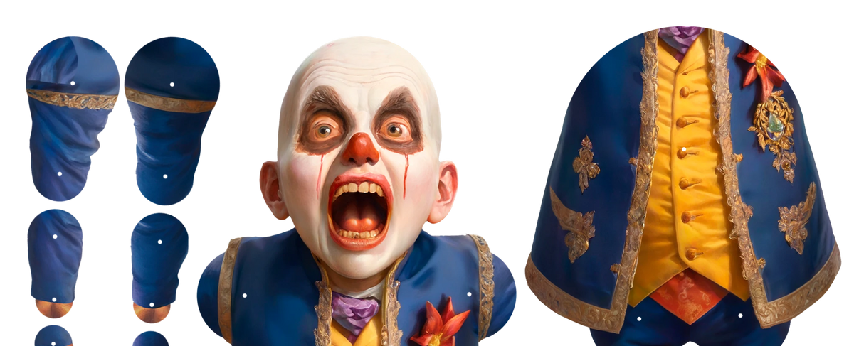 Drunkard Jester - Bewegliche Papierpuppe