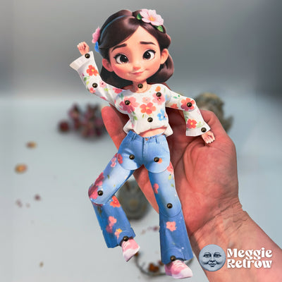 Emma Springtime Movable Paper Doll