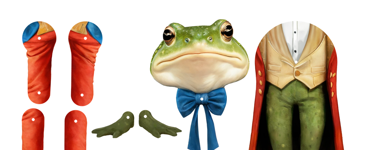 Frog Servant Movable Paper Doll