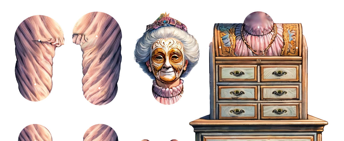 Victorian Granny Movable Paper Doll
