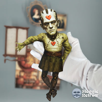 Heart Frankenstein Movable Paper Doll