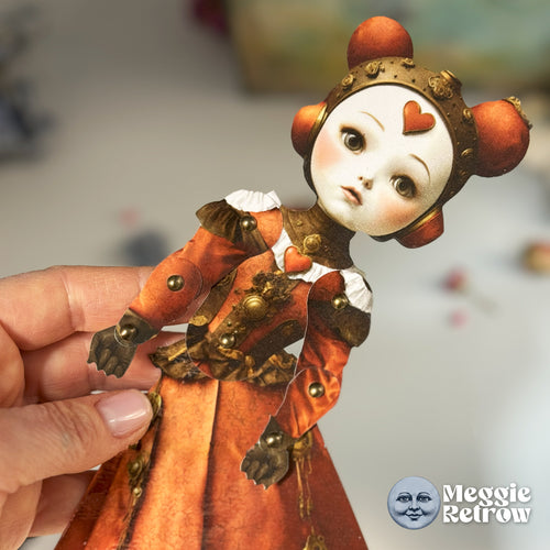Mrs. Heartsy Steampunk Movable Paper Doll