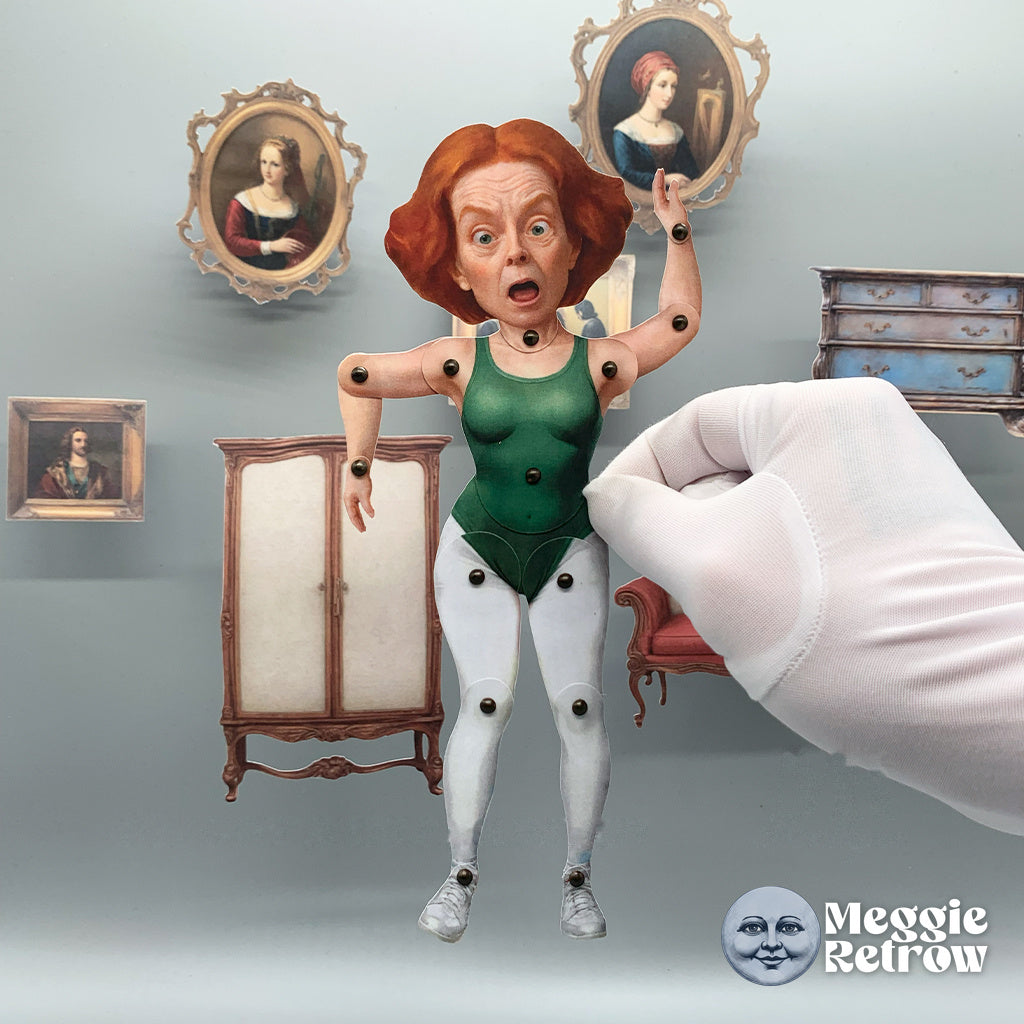 Lady Meow Movable Paper Doll
