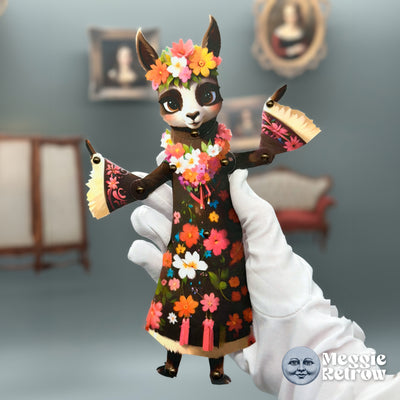Lovable Lama Movable Paper Doll
