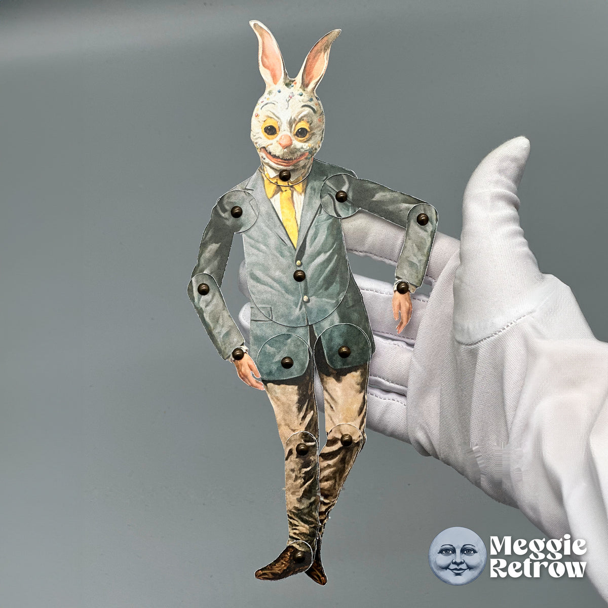 Larry Rabz Movable Paper Rabbit Doll