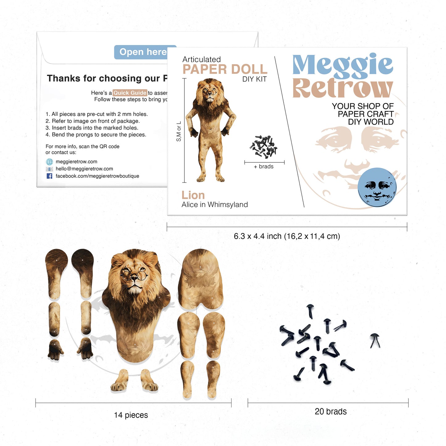 Lion Movable Paper Doll