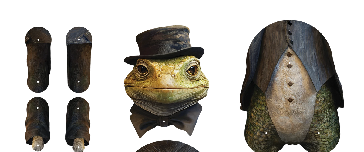 Lizard Movable Paper Doll